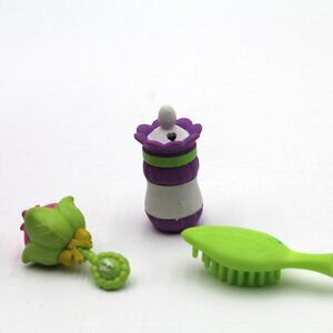 Lot of 3 Hatchimals Hatchibabies Accessories Bottle, Brush, Flower Replacement